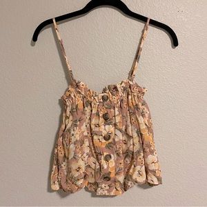 American Eagle Floral Flowy Crop Top